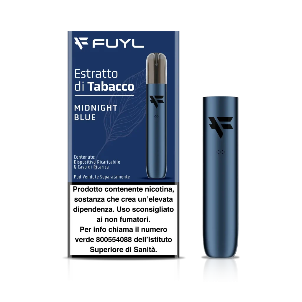 Dispositivo FUYL colore Midnight Blue con box di ricarica